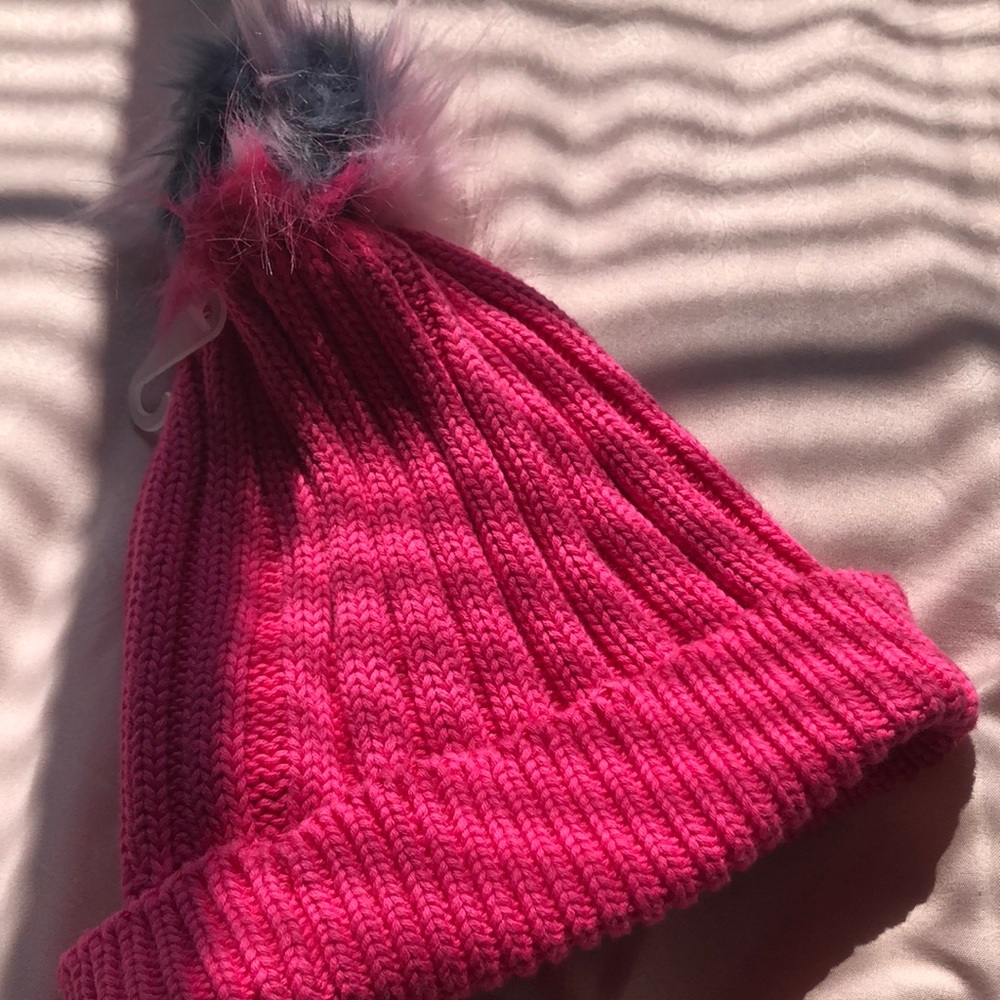 Pink fluffy hat